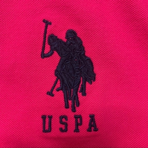 US Polo Assn. New With Tags Pink Triple Crown USPA Polo - Women Size Large - Picture 10 of 15